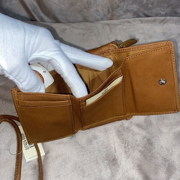🆕 Fossil Brown Leather crossbody Messenger Bag and wallet Y2K - Picture 16 of 16